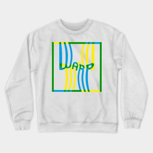 Warp Typography (Blue Yellow Green) Crewneck Sweatshirt